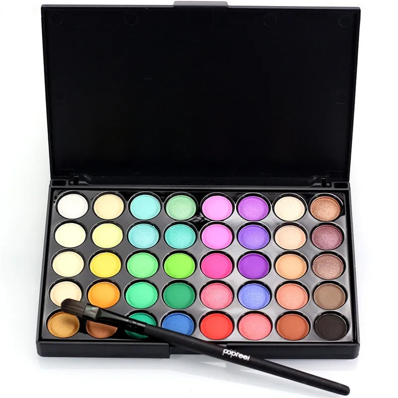 40 Color Eyeshadow Palette Matte Glitter EyeShadow Diamond Shimmer Eye Primer