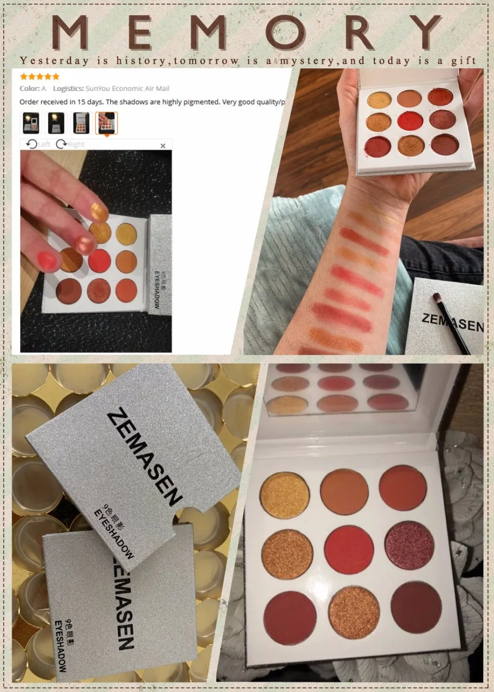 9Colors Eye Shadow Palette Natural Shimmer Matte Eyeshadow Powder