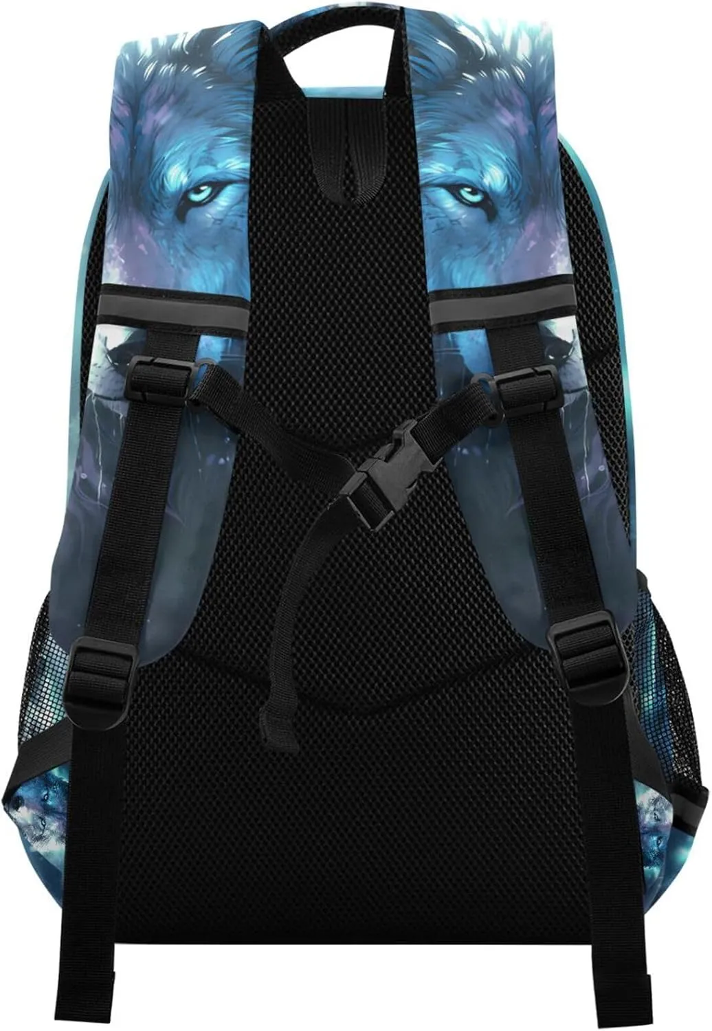 ALAZA Wolf Backpacks for Girls Boys Elementary School Bag Galaxy Wolves Kids Bookbag Personalized Laptop Travel Daypack Students Rucksack