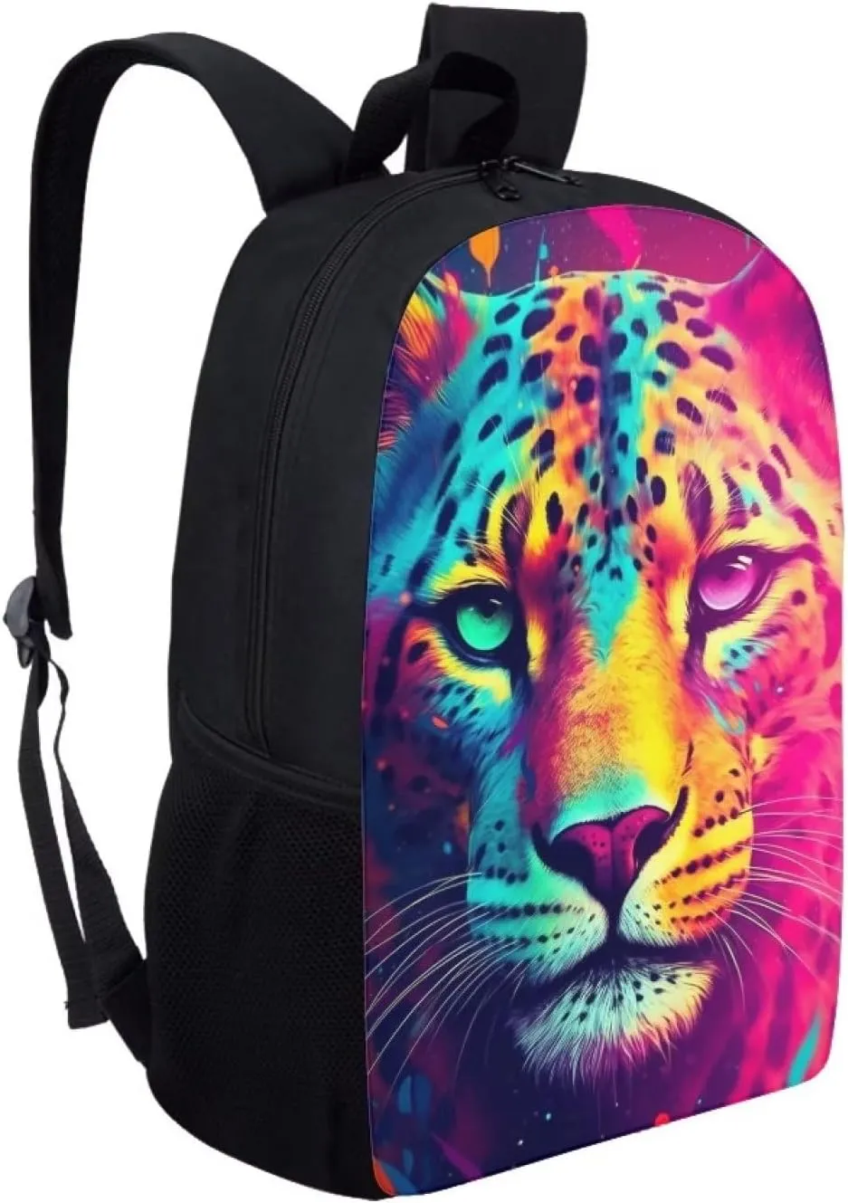Aqua Red Cheetah Kids Backpack Boys Elementary School Bags Primary Middle School Book Bags for Teens Kindergarten Sturdy Lightweight Durable Travel Gifts