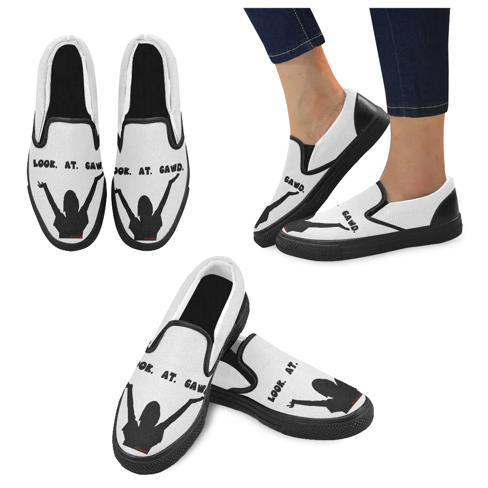 ASSORTED LAGNIAPPE BLAIRISMS MEN'S SLIP ON SHOES (LOOK AT GAWD, CHILE, BLESS YOUR HEART, IDGAFWABGTSAB)
