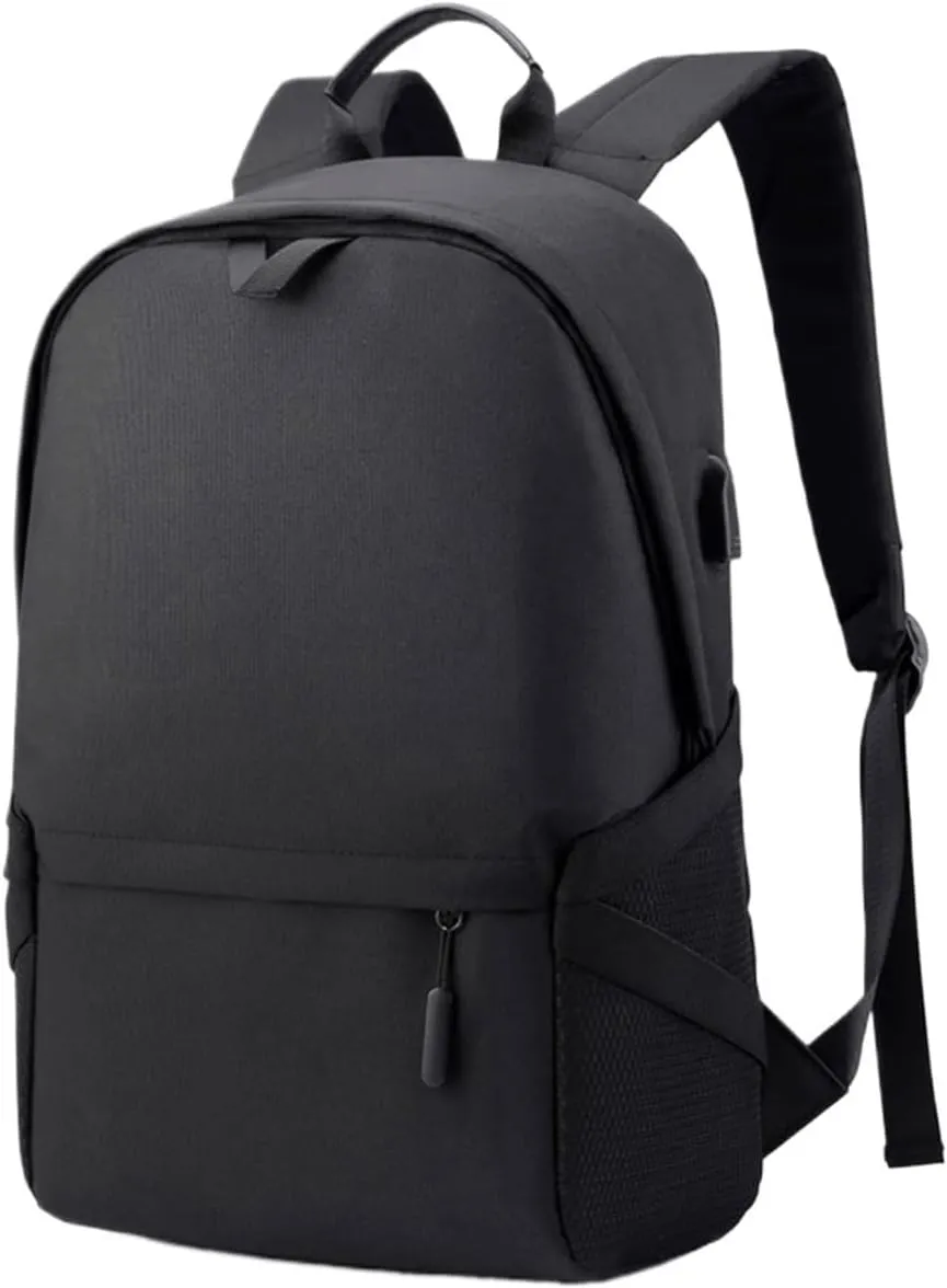 Backpack For Men Multifunctional Waterproof Rechargeable Business Backpack for Men Nylon Polyester Laptop Bag(Black)