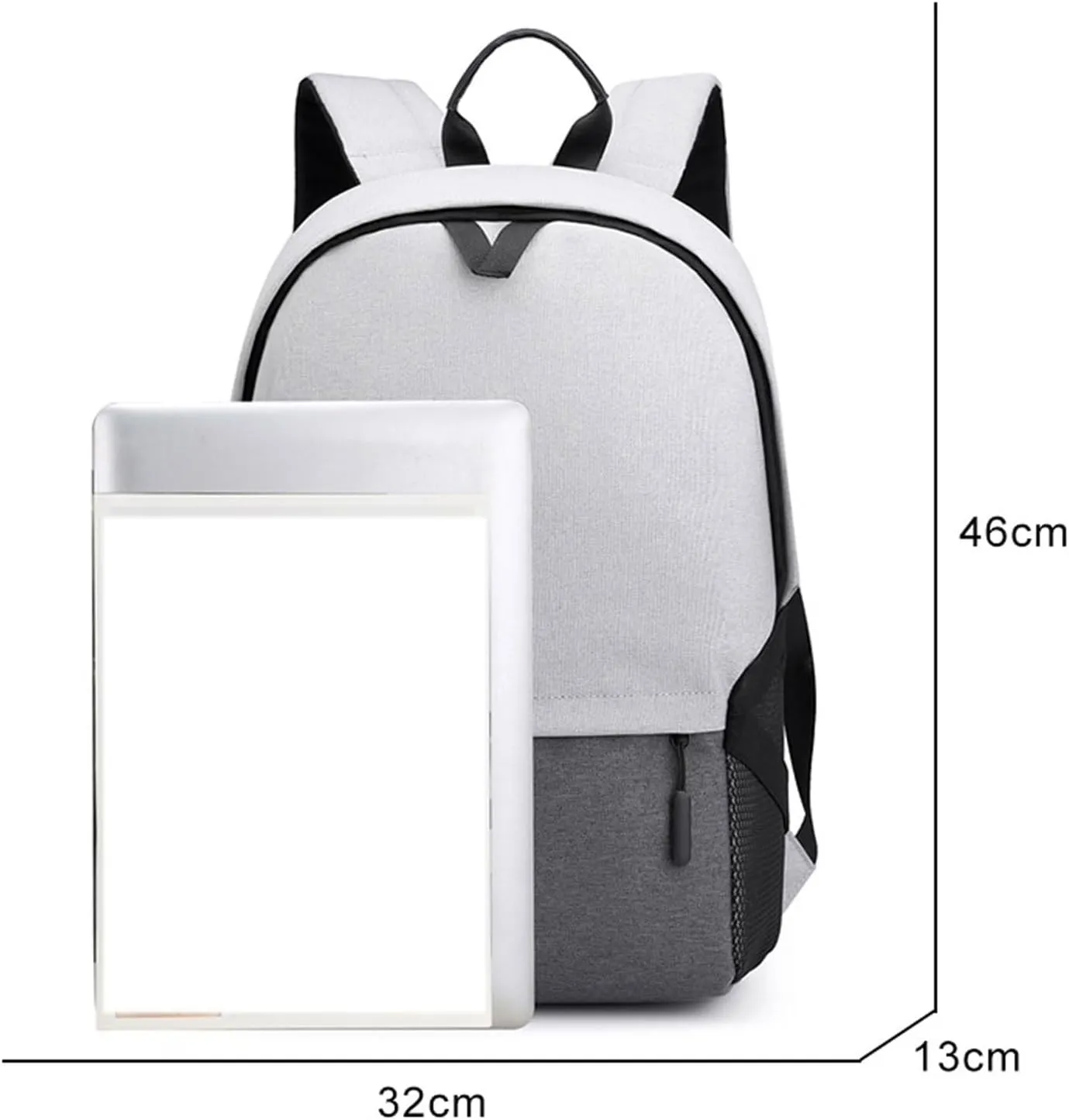Backpack For Men Multifunctional Waterproof Rechargeable Business Backpack for Men Nylon Polyester Laptop Bag(Black)