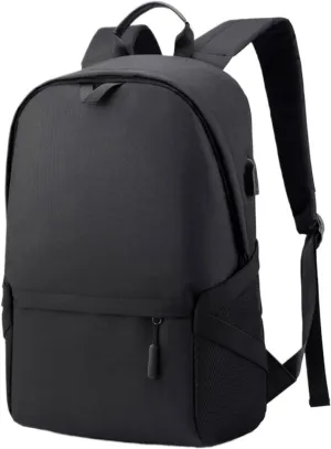 Backpack For Men Multifunctional Waterproof Rechargeable Business Backpack for Men Nylon Polyester Laptop Bag(Black)
