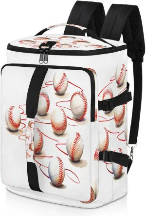 Baseball Ball Gym Bags for Men Women Sports Backpack with Shoe Compartment 3-in-1 Tactical Duffle Bag for Overnight Weekender Travel