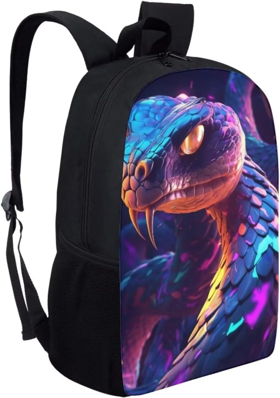 Blue Purple Snake Girls School Backpack Women College Bookbag Lady Travel Rucksack 17 Inch Laptop Bag Cute Animal Schoolbag