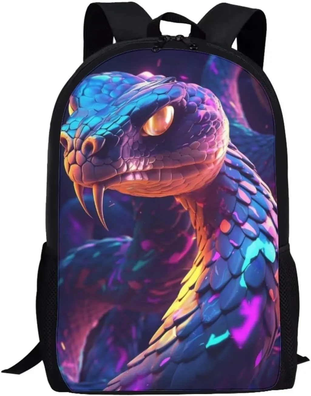 Blue Purple Snake Girls School Backpack Women College Bookbag Lady Travel Rucksack 17 Inch Laptop Bag Cute Animal Schoolbag