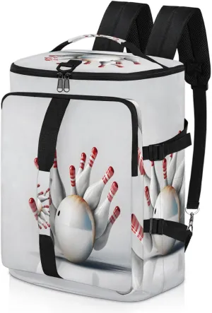 Bowling Ball Gym Bags for Men Women Sports Backpack with Shoe Compartment 3-in-1 Tactical Duffle Bag for Overnight Weekender Travel