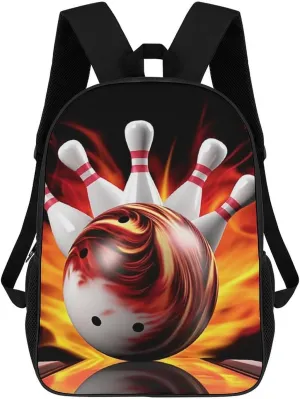 Bowling Ball Laptop Backpack 17 Inch for Women Men Travel Backpacks for Women Men Laptop Bag Fashion Casual Daypack
