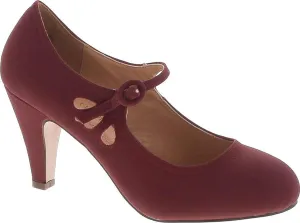 Chase & Chloe Womens Kimmy-21 Fashion Pumps Shoes,Burgundy Nub,6