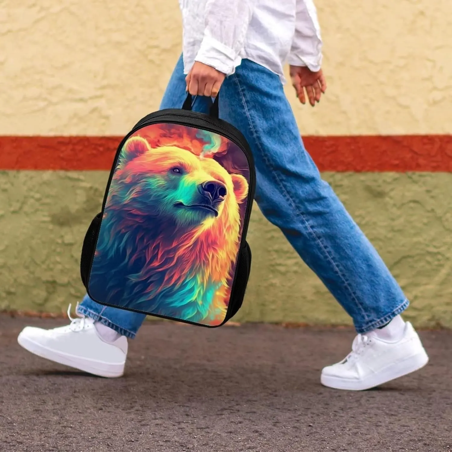 Cool Bear Boys School Backpack for Kids Elementary Middle School Bags for Teens Childs Primary Bookbags with Magical Animal Prints