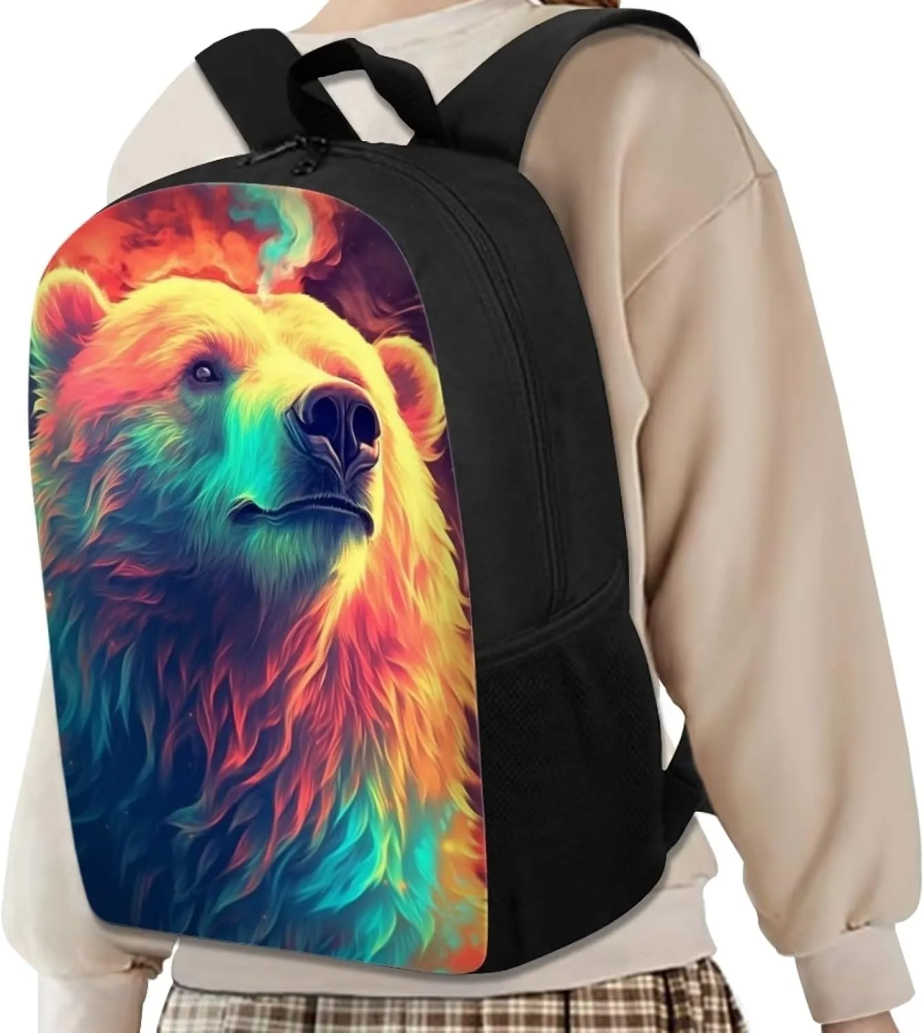 Cool Bear Boys School Backpack for Kids Elementary Middle School Bags for Teens Childs Primary Bookbags with Magical Animal Prints
