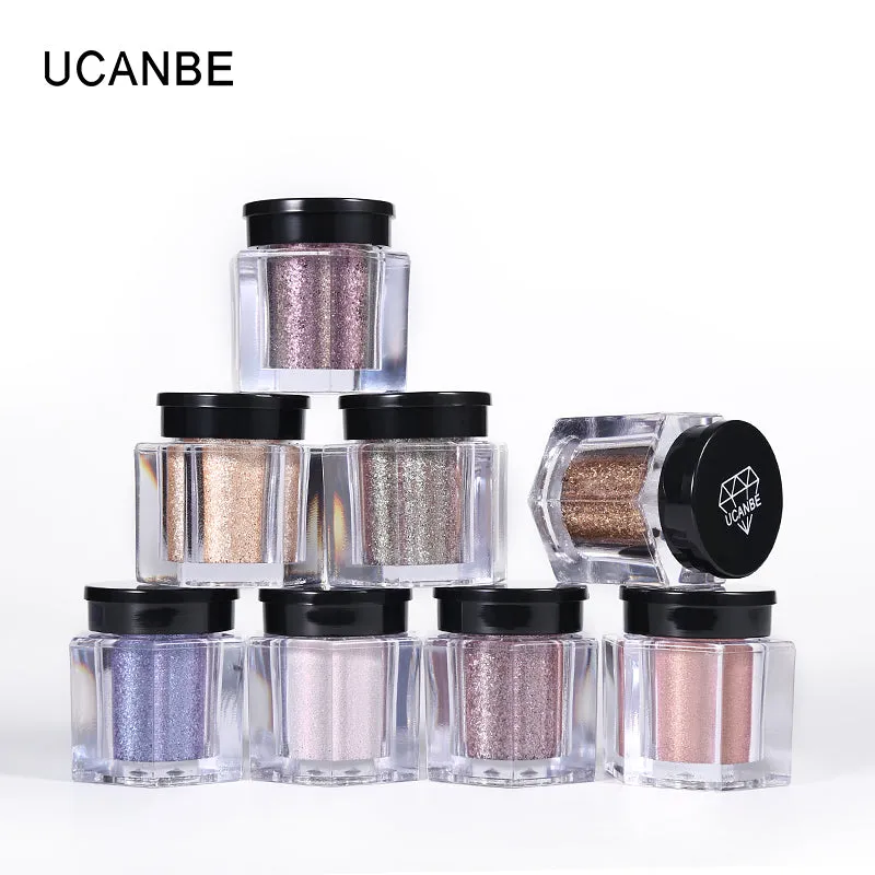 Crystal Luster Glitter Eyeshadow Powder Pigment Metallic Shiny  Eye Toppers Single Eye Shadow