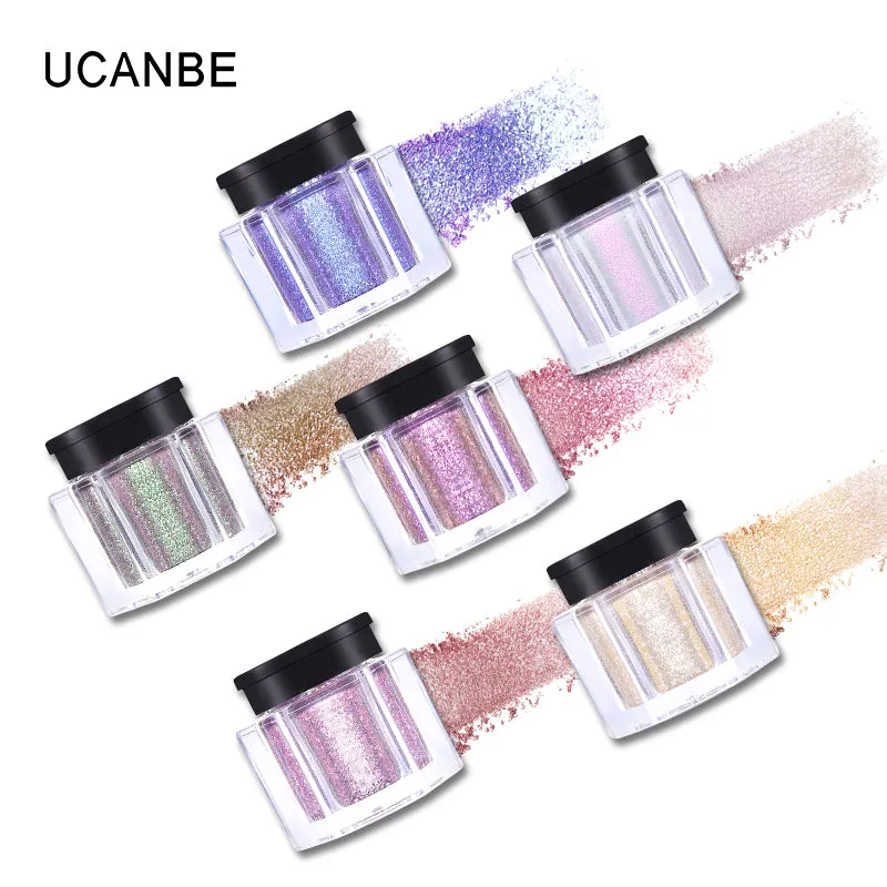 Crystal Luster Glitter Eyeshadow Powder Pigment Metallic Shiny  Eye Toppers Single Eye Shadow