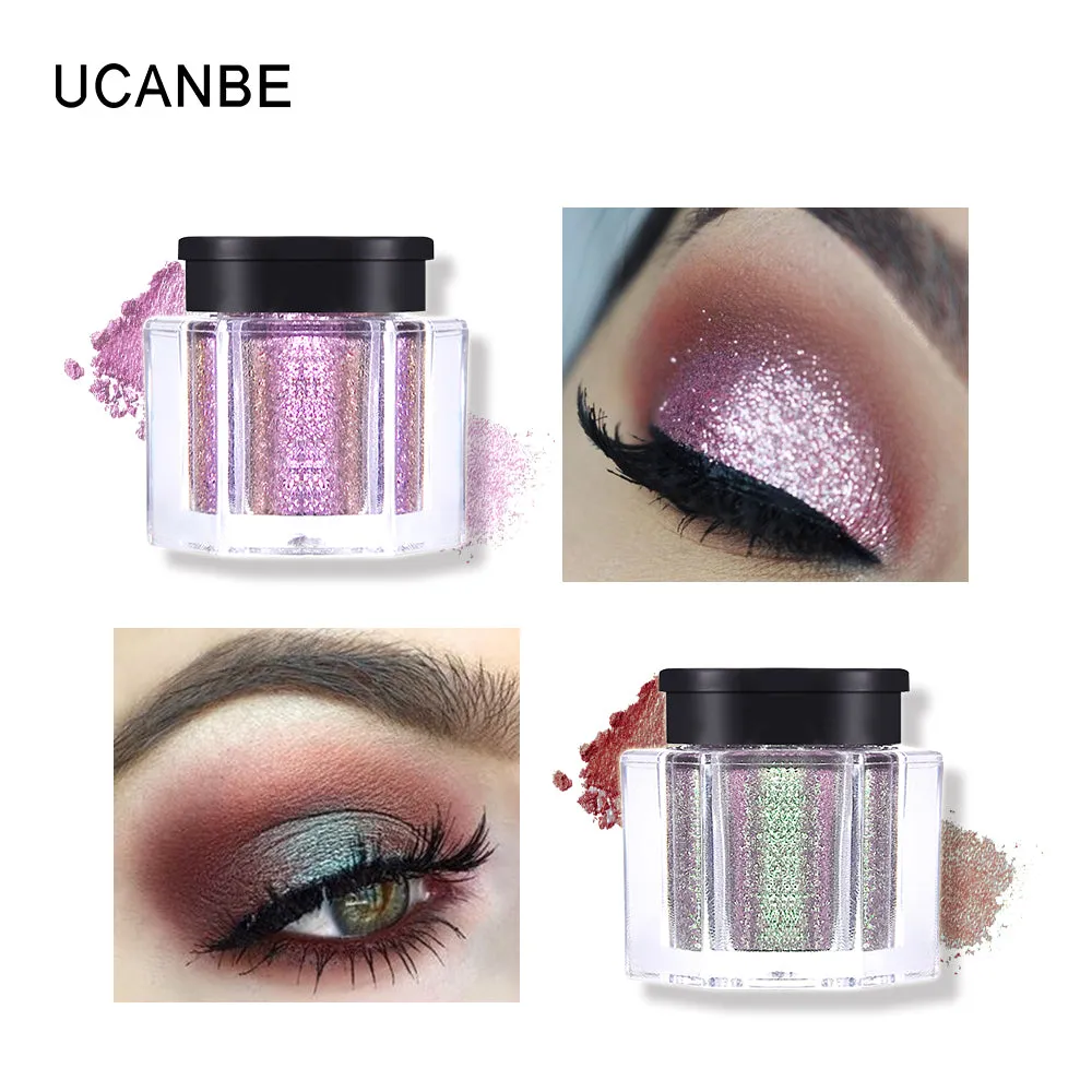 Crystal Luster Glitter Eyeshadow Powder Pigment Metallic Shiny  Eye Toppers Single Eye Shadow