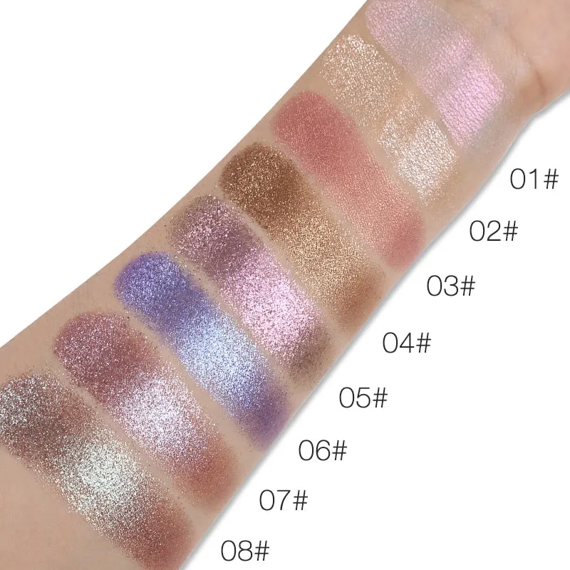 Crystal Luster Glitter Eyeshadow Powder Pigment Metallic Shiny  Eye Toppers Single Eye Shadow