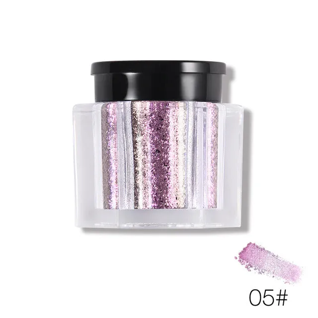 Crystal Luster Glitter Eyeshadow Powder Pigment Metallic Shiny  Eye Toppers Single Eye Shadow