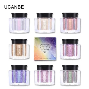 Crystal Luster Glitter Eyeshadow Powder Pigment Metallic Shiny  Eye Toppers Single Eye Shadow