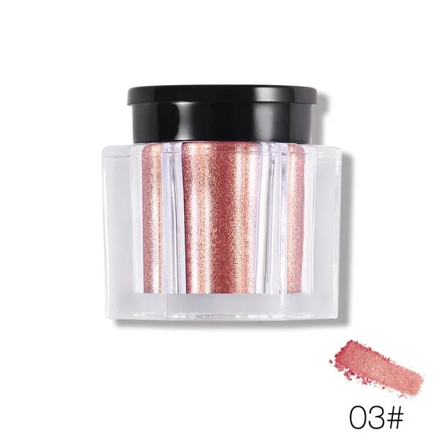 Crystal Luster Glitter Eyeshadow Powder Pigment Metallic Shiny  Eye Toppers Single Eye Shadow