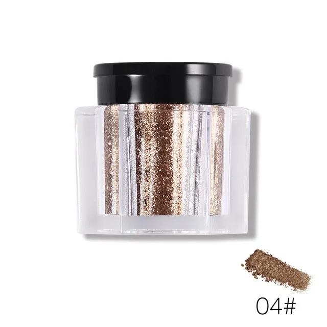 Crystal Luster Glitter Eyeshadow Powder Pigment Metallic Shiny  Eye Toppers Single Eye Shadow