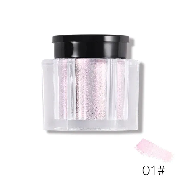 Crystal Luster Glitter Eyeshadow Powder Pigment Metallic Shiny  Eye Toppers Single Eye Shadow