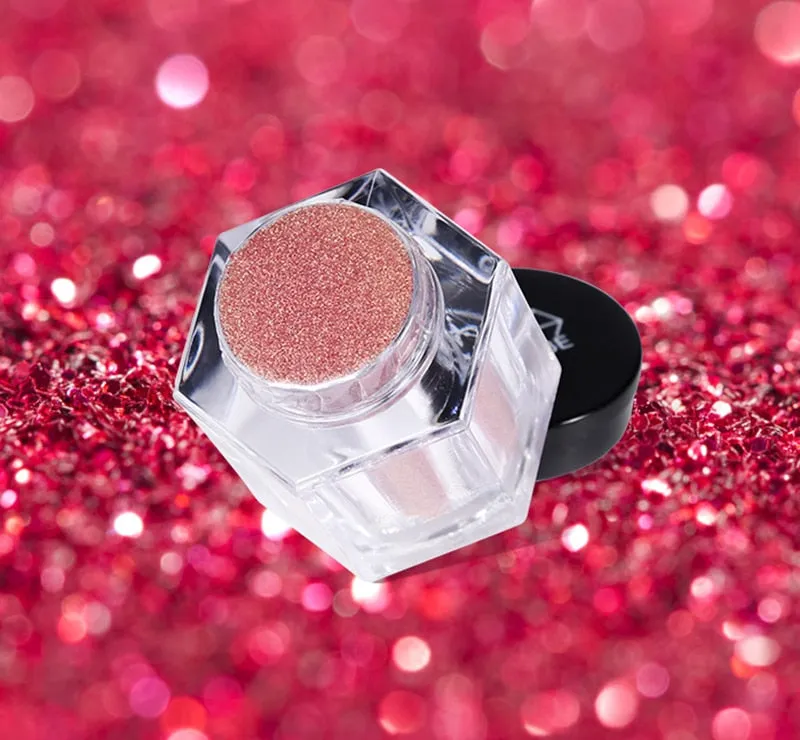 Crystal Luster Glitter Eyeshadow Powder Pigment Metallic Shiny  Eye Toppers Single Eye Shadow