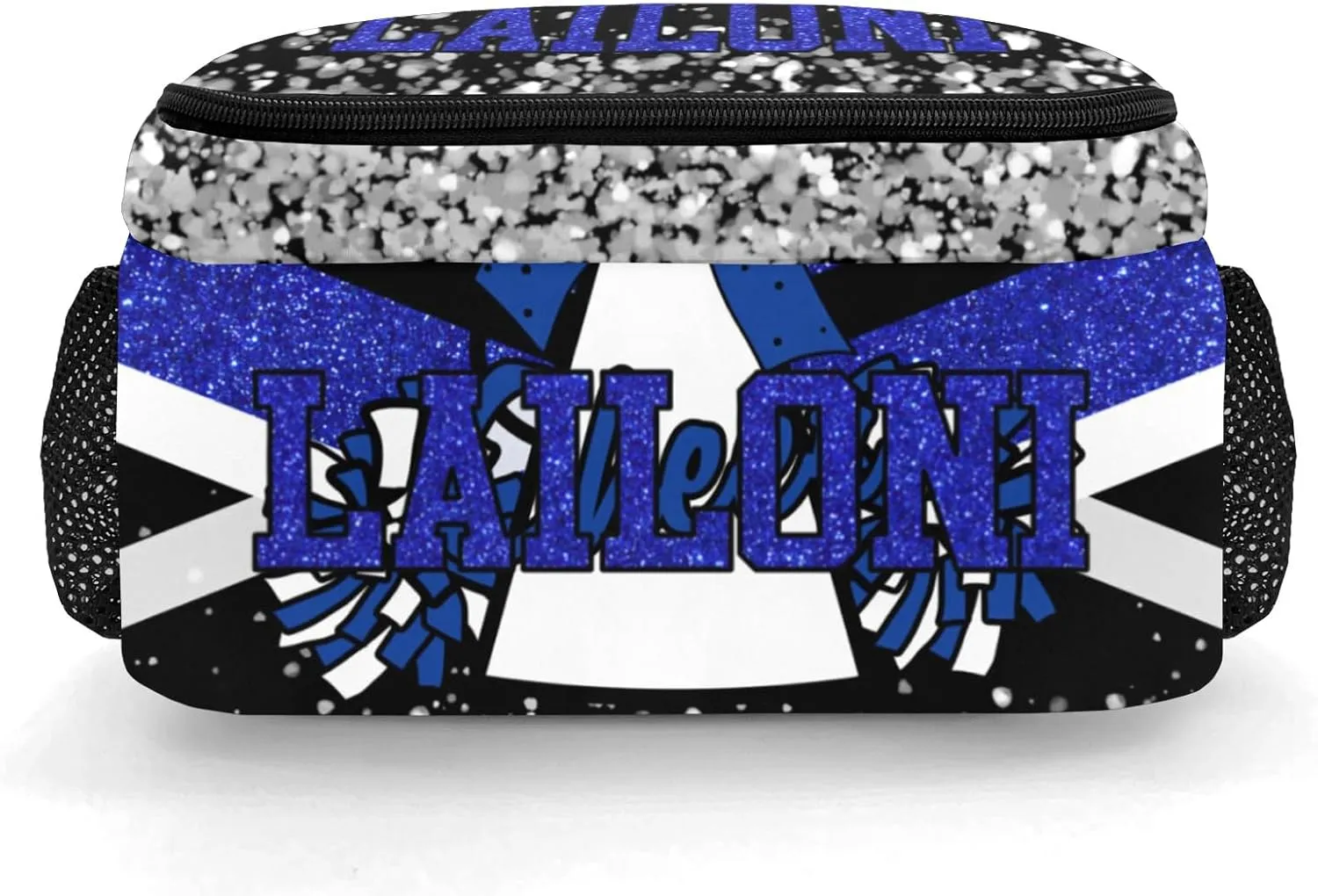 Deven Blue Cheer Glitter Personalized Casual Backpack,Primary School Bags Middle School Book Bags Laptop Daypack for Boy Girl Child Teen