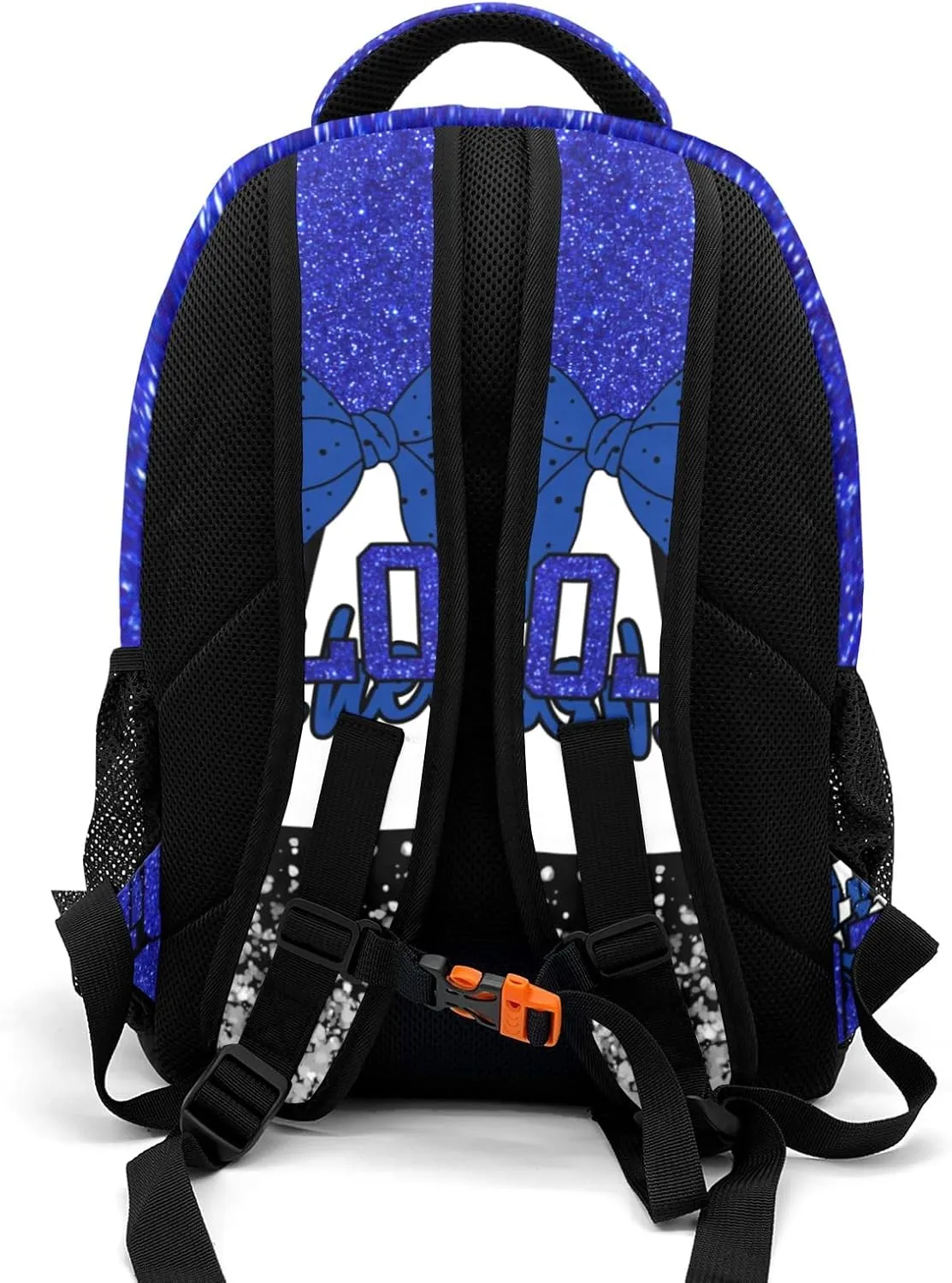 Deven Blue Cheer Glitter Personalized Casual Backpack,Primary School Bags Middle School Book Bags Laptop Daypack for Boy Girl Child Teen
