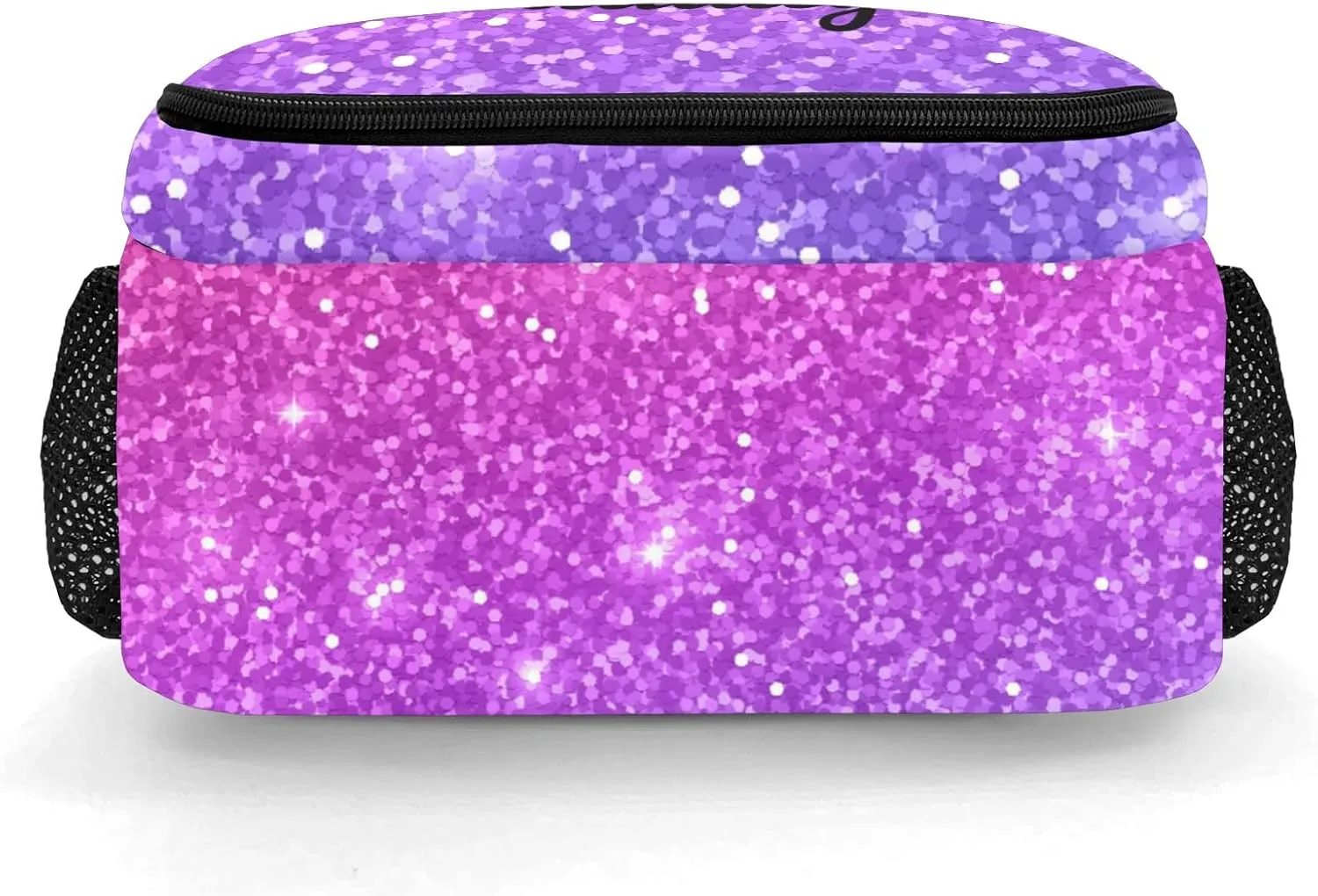 Deven Pink Violet Glitter GYMNASTICS Personalized Casual Backpack,Primary School Bags Middle School Book Bags Laptop Daypack for Boy Girl Child Teen