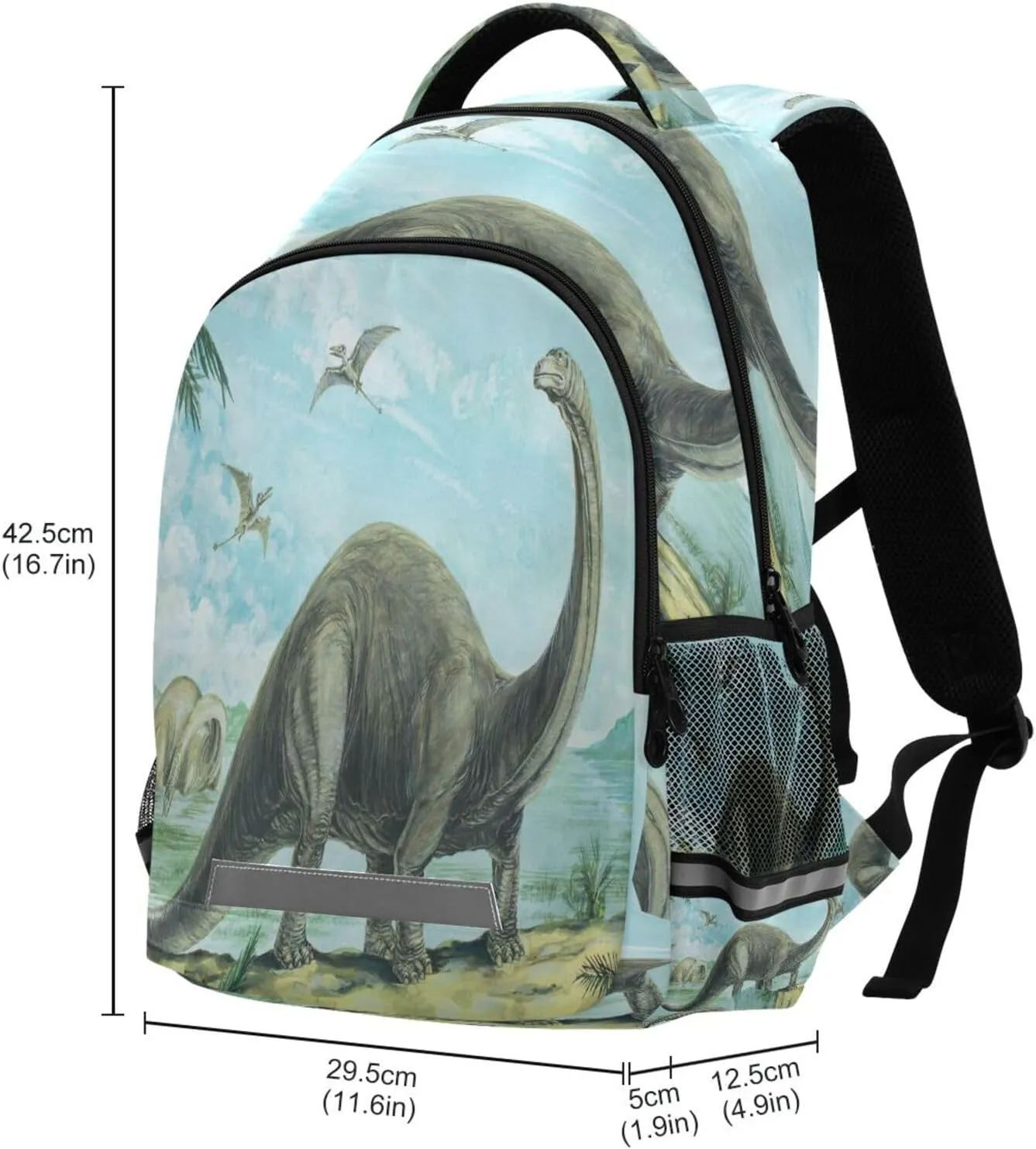 Eionryn Palm Animals Dinosaur Backpack Laptop Backpacks Book Bags Daypack Durable College Shoulder Bag Sports Travel Day Pack