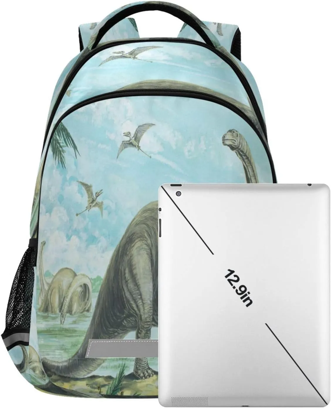 Eionryn Palm Animals Dinosaur Backpack Laptop Backpacks Book Bags Daypack Durable College Shoulder Bag Sports Travel Day Pack