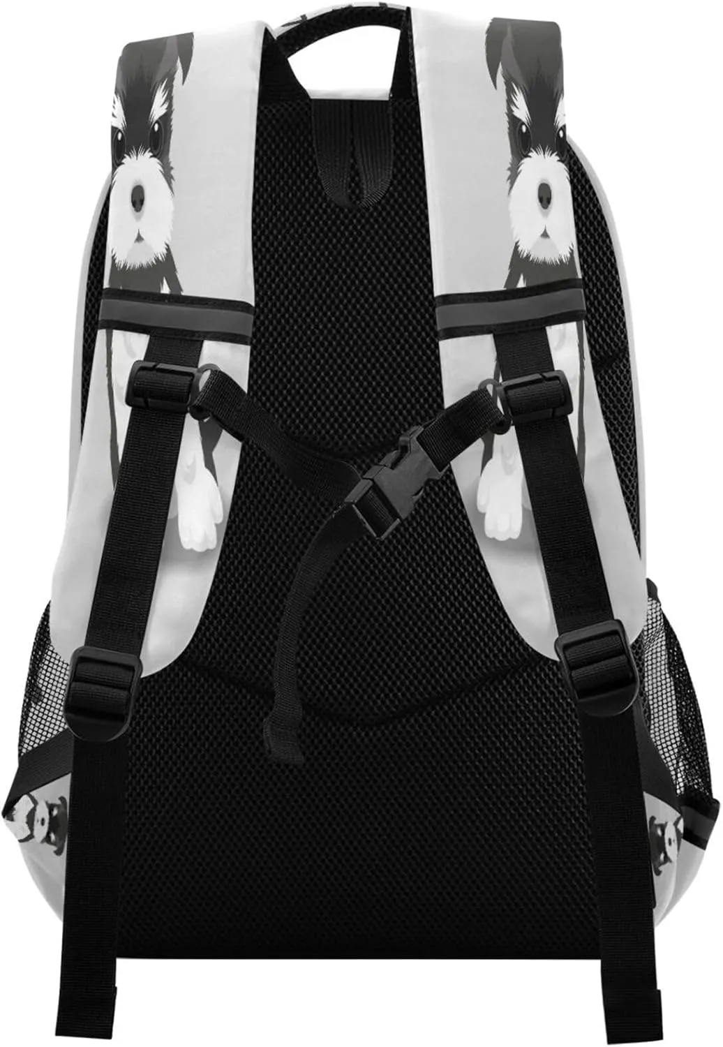 Eionryn Schnauzer Puppy Dog Backpack Pug Animals Laptop Backpacks Book Bags Water Resistant Daypack Durable College Shoulder Bag Sports Travel Day Pack