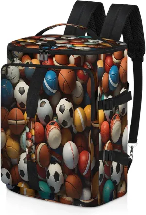 Football Basketball Volleyball Gym Bags for Men Women Sports Backpack with Shoe Compartment 3-in-1 Tactical Duffle Bag for Overnight Weekender Travel
