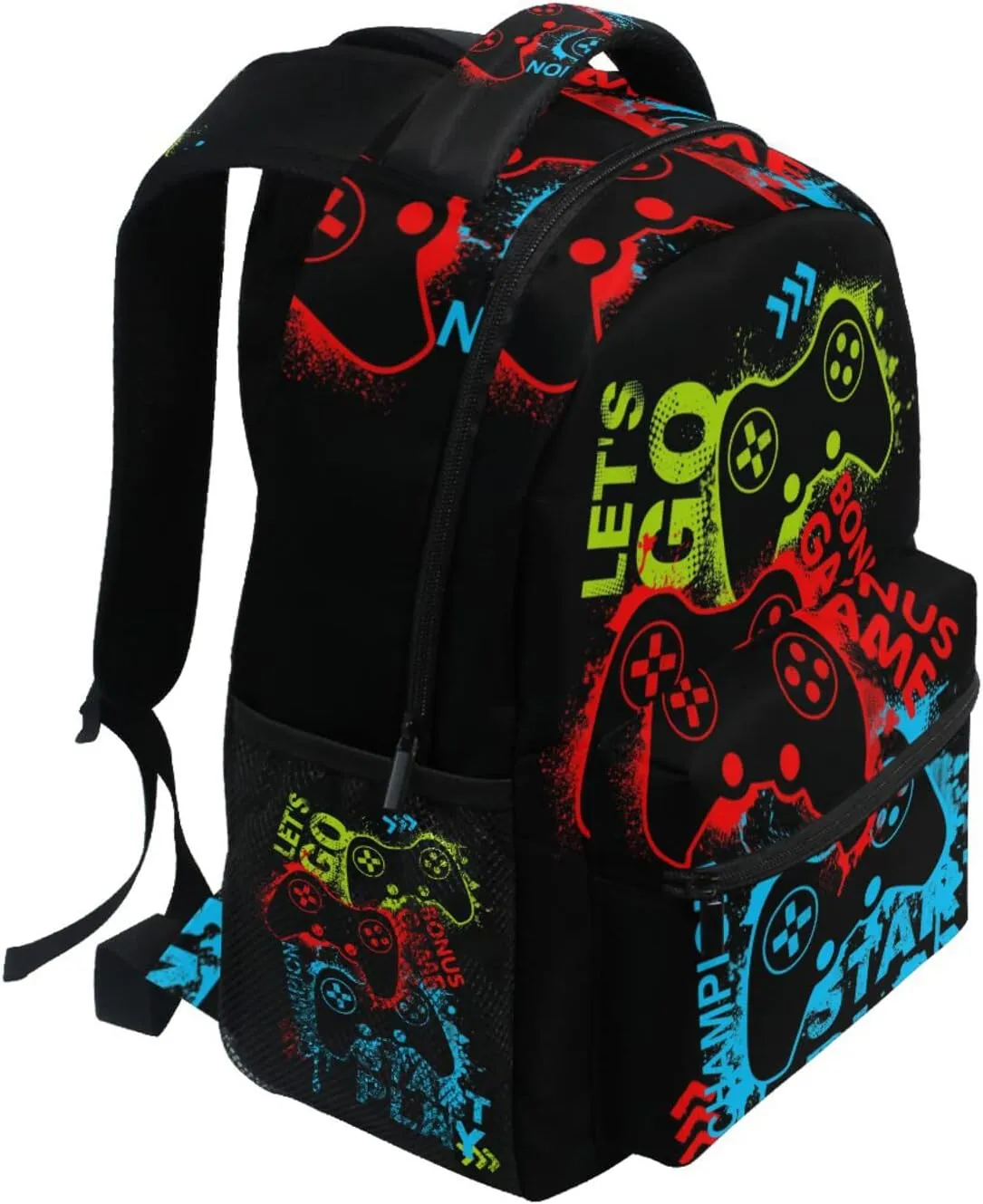 Game Controller School Backpack Game Controller School Book Bags Bookbags, Travel Laptop Backpack College School Computer Bag Hiking Camping Casual Daypack