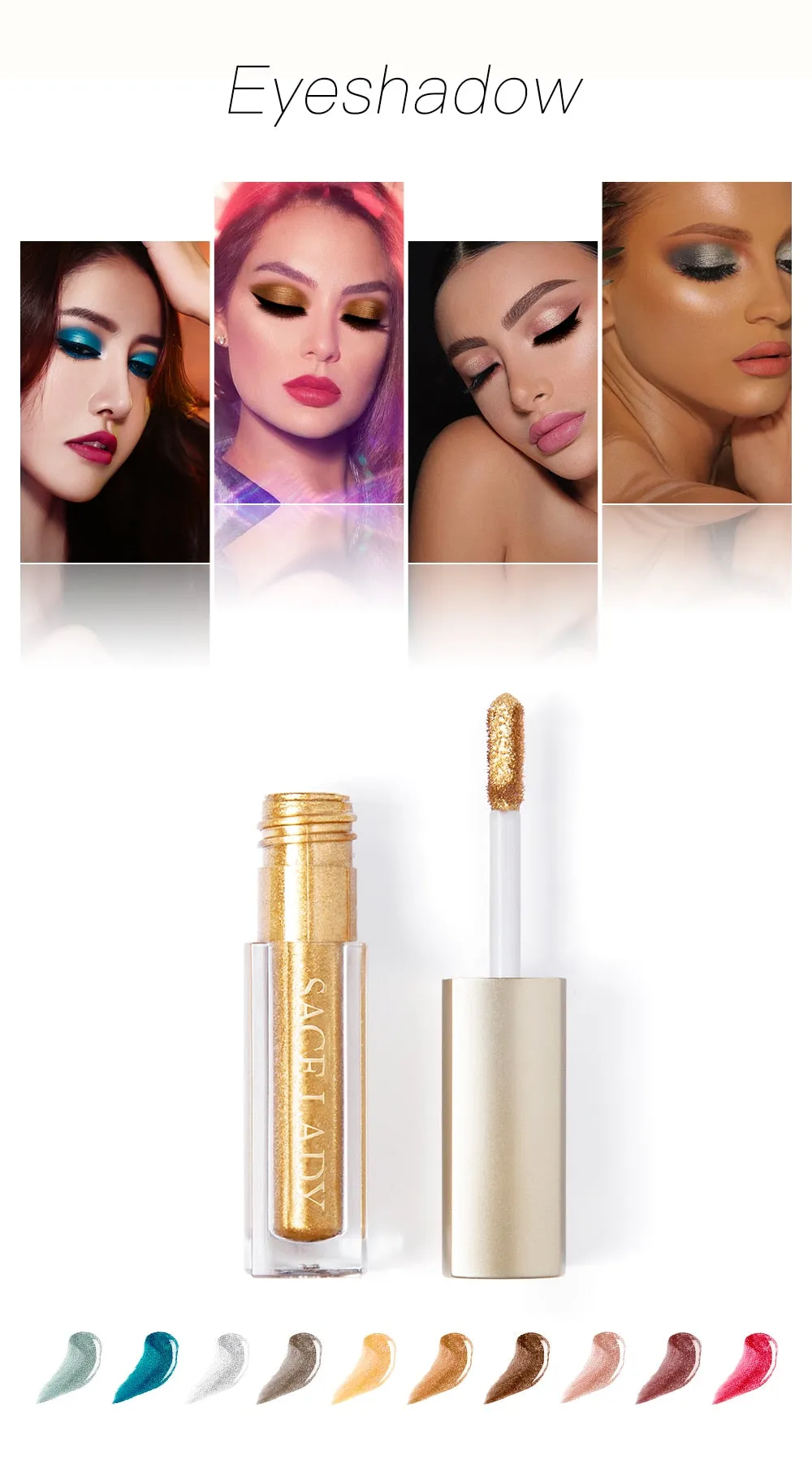 Glitter Eyeshadow Makeup Liquid Shimmer Glow Kit Make Up Highlighter Cream