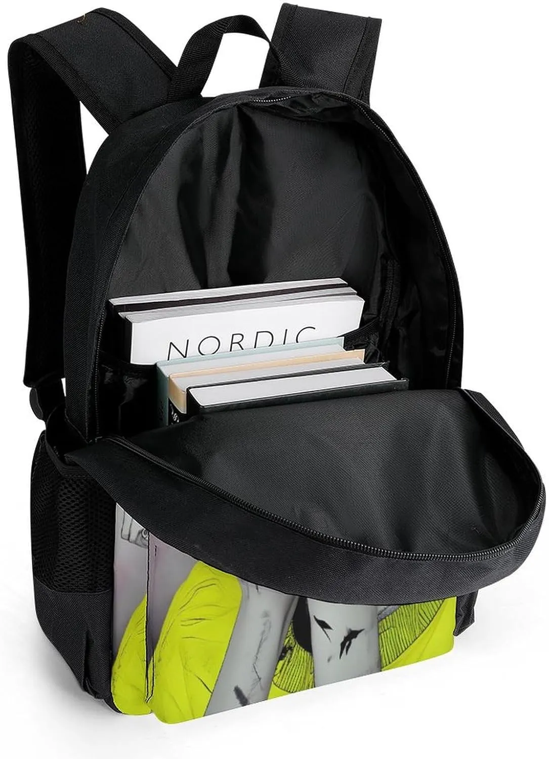 Goth Gothic Weird Art Shoulder Book Bags Polyester Multipurpose Anti-Theft Carry On Bag Large Capacity Travel Hiking & Camping Rucksack