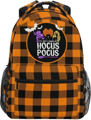 Halloween Hocus Pocus School Backpack Hocus Pocus School Book Bags Bookbags, Travel Laptop Backpack College School Computer Bag Hiking Camping Casual Daypack