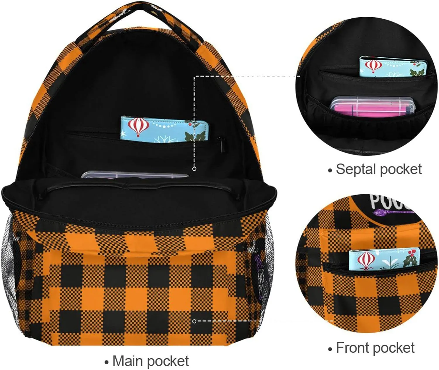 Halloween Hocus Pocus School Backpack Hocus Pocus School Book Bags Bookbags, Travel Laptop Backpack College School Computer Bag Hiking Camping Casual Daypack