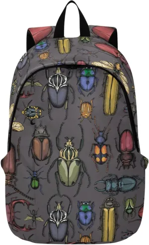 Insects Vintage Bugs Laptop Backpack Travel Hiking Camping Work Computer Back Packs Book Bags for Women Men