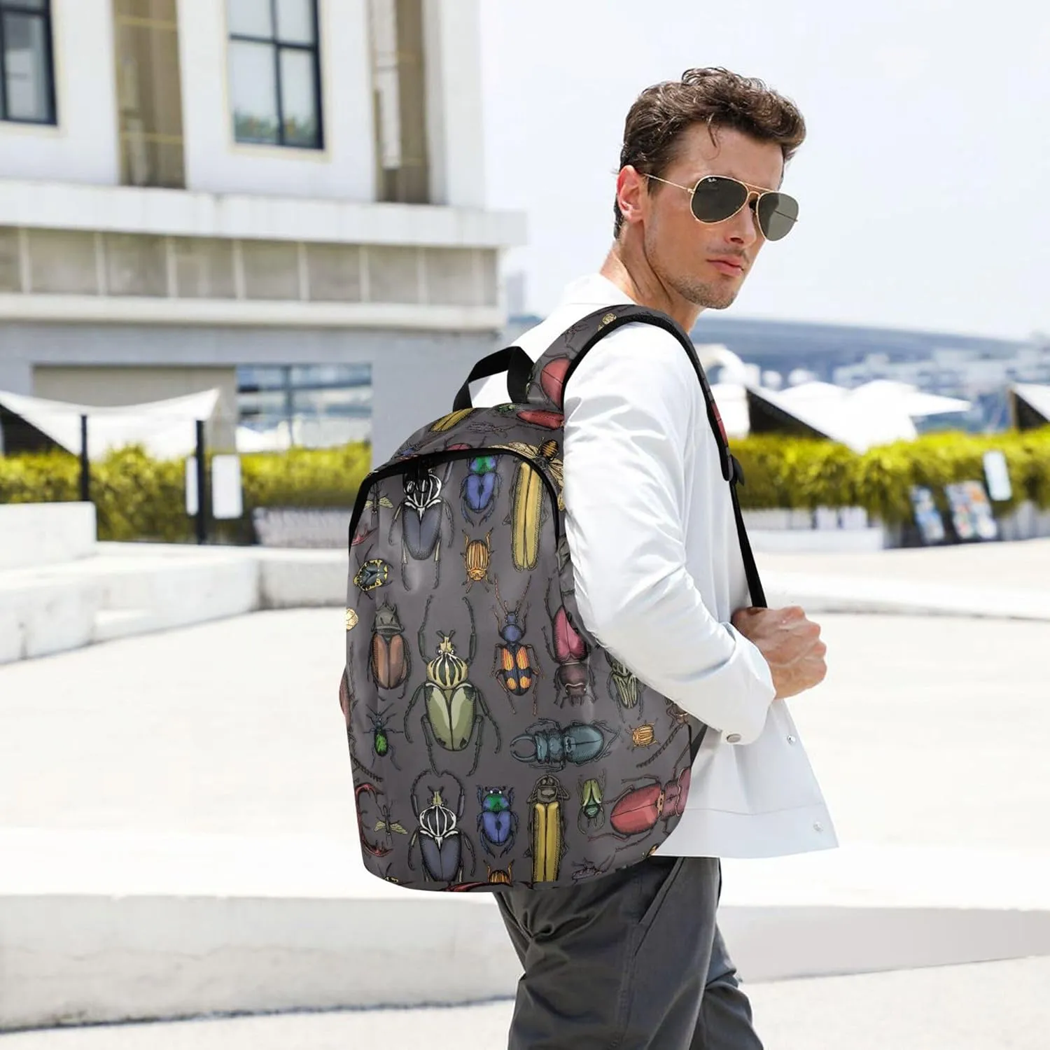 Insects Vintage Bugs Laptop Backpack Travel Hiking Camping Work Computer Back Packs Book Bags for Women Men