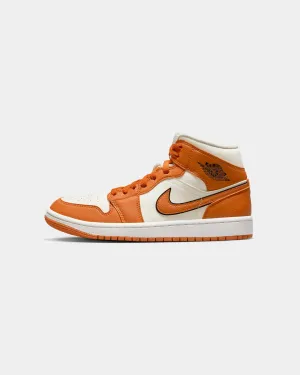 Jordan Women's Air Jordan 1 Mid SE "Sport Spice" Coconut Milk/Sport Spice-Black-Sail