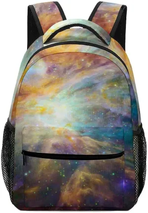 Kuizee Travel Laptop Backpack Business Daypack Work Bookbag Cosmic Cloud Orion Nebula Durable iPad Tablet School College Book Bags Casual Bags for Men and Women