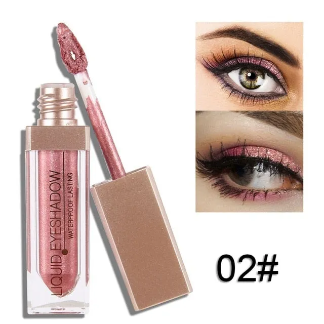 Liquid  Makeup Eye Shadow Shimmer Metallic Edition Pearl Light Shiny  Cosmetics