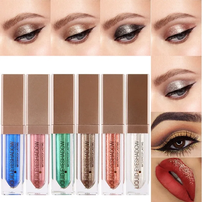 Liquid  Makeup Eye Shadow Shimmer Metallic Edition Pearl Light Shiny  Cosmetics
