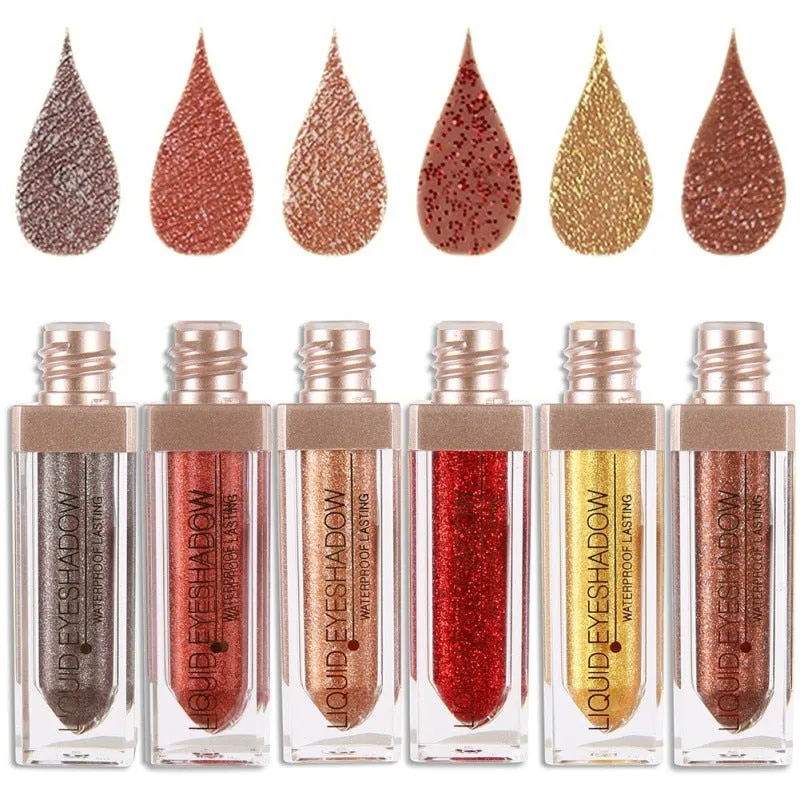 Liquid  Makeup Eye Shadow Shimmer Metallic Edition Pearl Light Shiny  Cosmetics