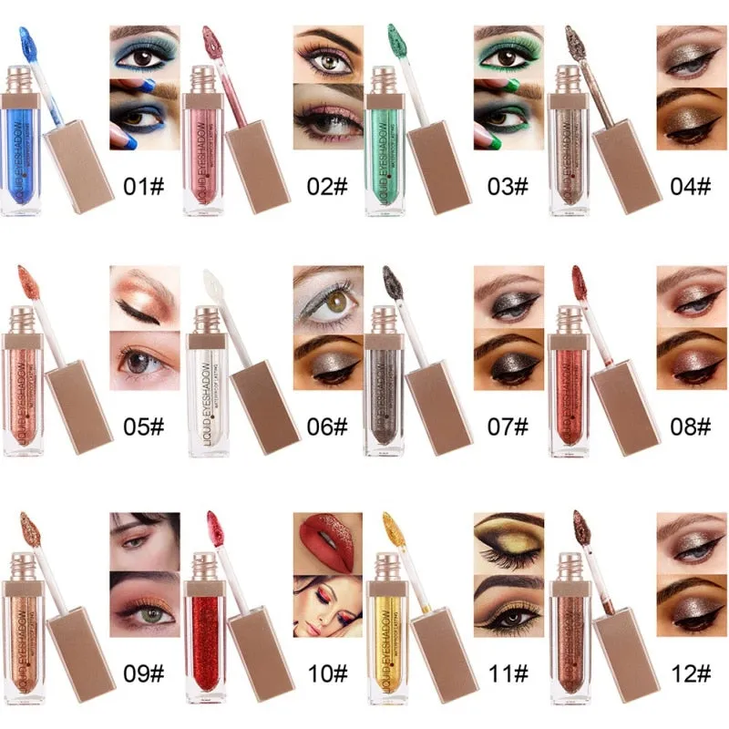 Liquid  Makeup Eye Shadow Shimmer Metallic Edition Pearl Light Shiny  Cosmetics