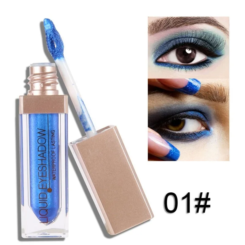 Liquid  Makeup Eye Shadow Shimmer Metallic Edition Pearl Light Shiny  Cosmetics