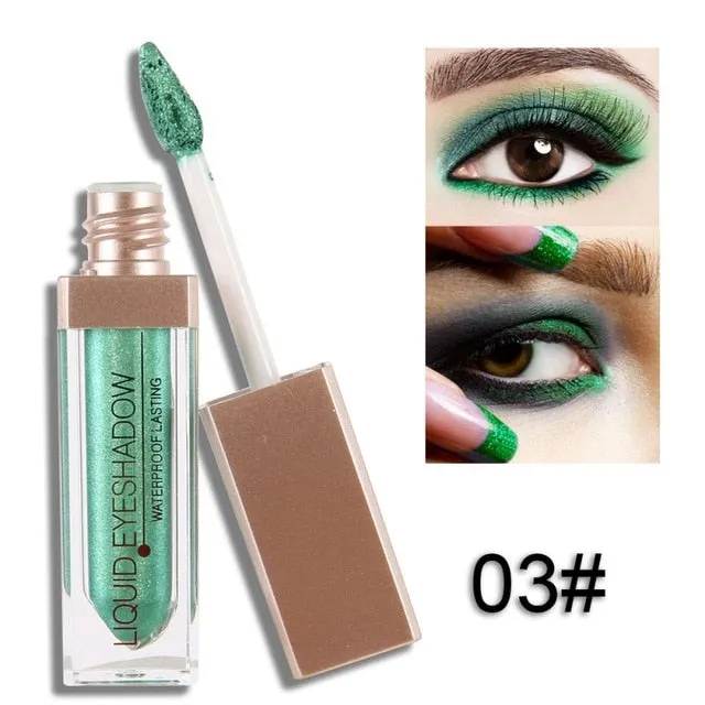 Liquid  Makeup Eye Shadow Shimmer Metallic Edition Pearl Light Shiny  Cosmetics