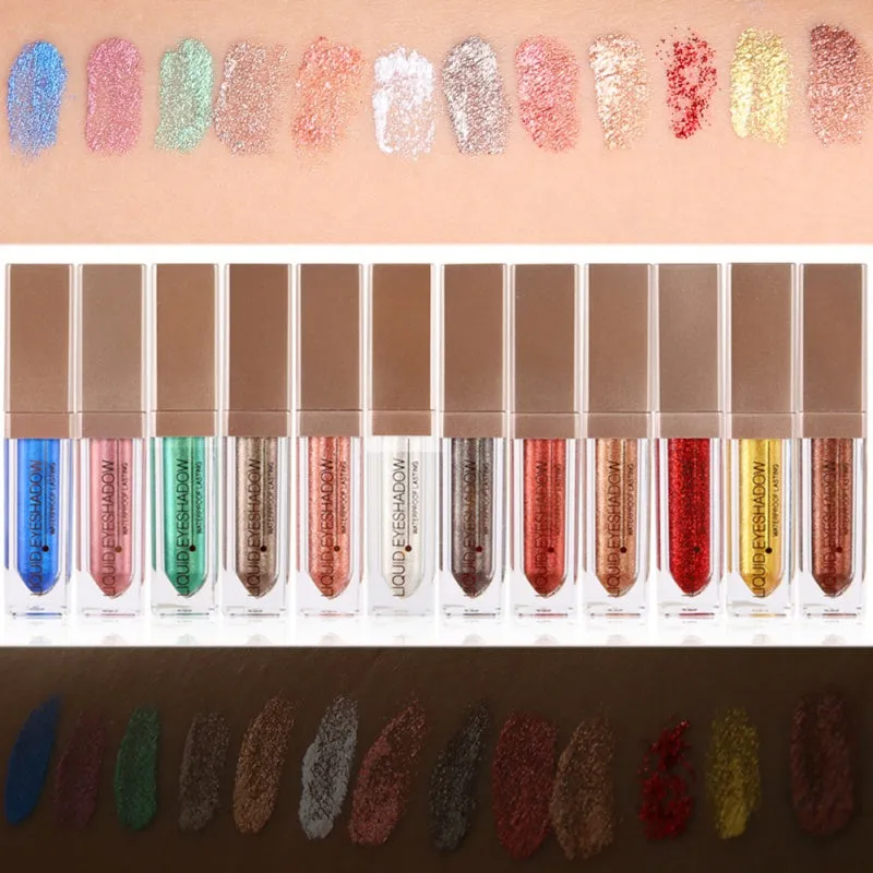 Liquid  Makeup Eye Shadow Shimmer Metallic Edition Pearl Light Shiny  Cosmetics
