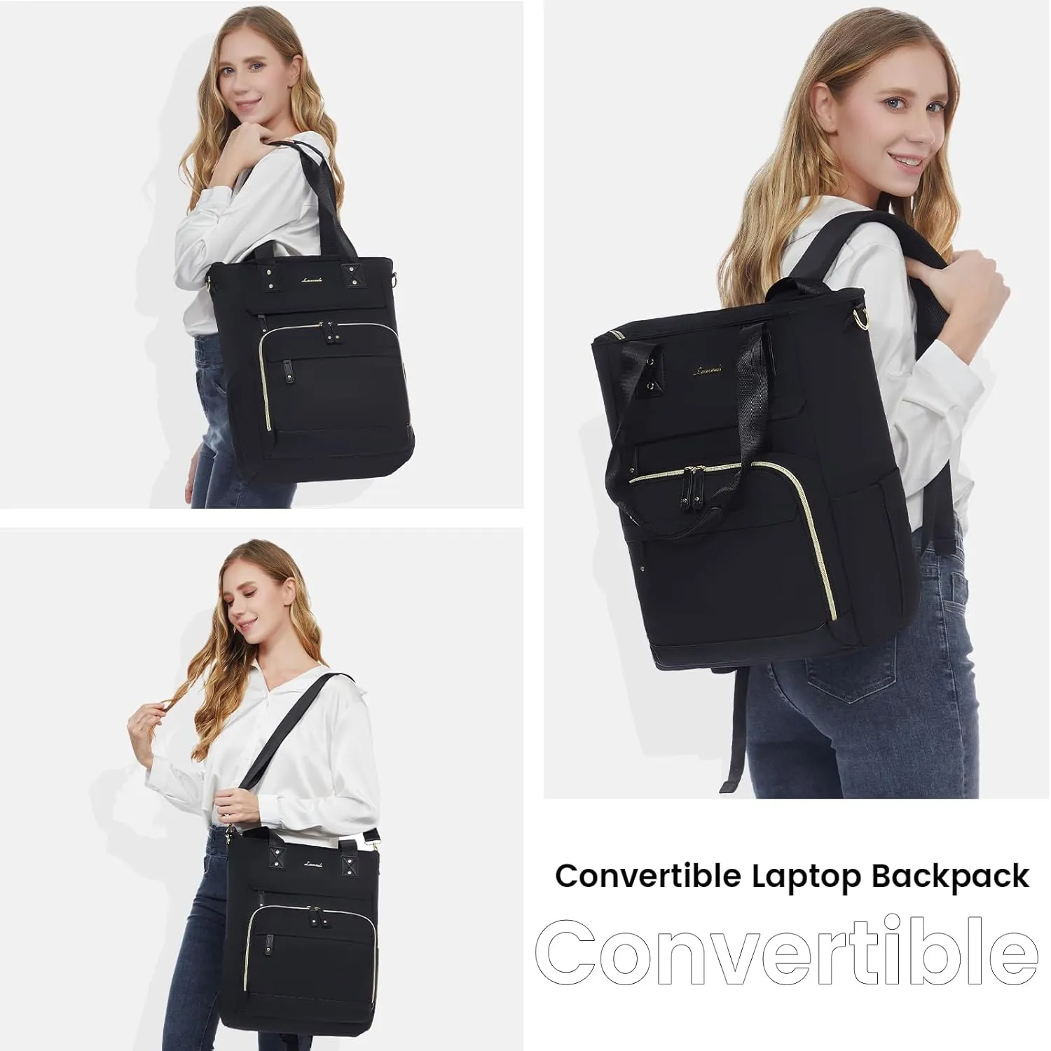 LOVEVOOK Laptop Backpack for Women, 17 Inch Work Backpack with Laptop Compartment, Water Resistant Computer Backpack for College, Travel, Commuter